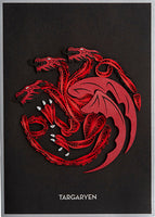 3D Game of Thrones: House Targaryen Sigil Quilled Deluxe Greeting Card, Retails $16+