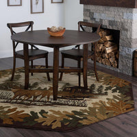 Brand new Amazing Large Tayse Nature Lodge Theme Brown Rug 7 Ft 10" X 7 Ft 10" Octagon! Great Quality! Retails $403 W/Tax!