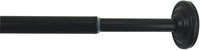 New Versailles Home Fashions 1/2-Inch Diameter Mini Tension Rod, 15-Inch to 24-Inch, Black