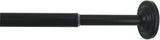 New Versailles Home Fashions 1/2-Inch Diameter Mini Tension Rod, 15-Inch to 24-Inch, Black