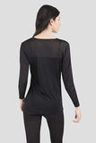 Brand new Terramar Women's Thermasilk Scoop Neck Base Layer Top, Black, sz L!