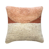 Brand new hometrends Textured Large 18 Inch Decorative throw Cushion in Terracotta/Blush/Cream!