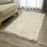 New Wayfair Stratford Park Lexie Sheepskin Faux Fur Shaggy Area Rug, Gold tinsel accents, 30 x 46 Retails $96+