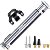 New Tiakia Bike Pump, Bicycle Pump Mini High Pressure 210 PSI - Fits Schrader/Presta/Woods Valve Fast Inflat, Compact Light and Fashion Bicycle Tire Pump with Needle/Frame for Road and Mountain Bikes