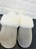 New Product not even in stores or online yet! Women's Cow Suede & Shearling Slippers by Tilley Co. MSRP $130+ GREY Sz 10