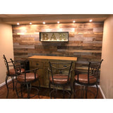 New in box! Vintage Timbers 5" X 48" L. Solid wood wall paneling in brown/grey/coastal finish! 1 Box! 15 Pieces Per Box 10.59 Square Feet Per Box! Great for Backsplash! Retails $168+