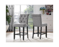 New in box! Brassex Tinga 24 Inch Bar Stool (Set of 2) in Grey 638-24-GR! Retails $519 w/tax!