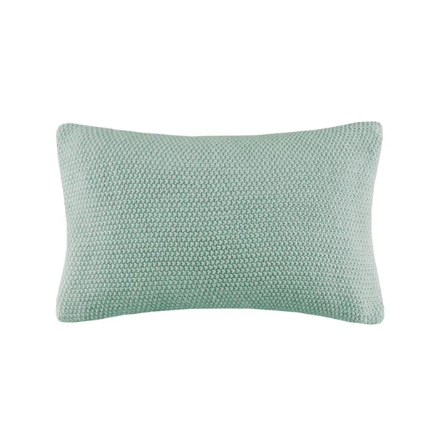 New Tino Knit Oblong Pillow Cover by Gracie Oaks in Aqua Retails 69 The Warehouse Liquidation