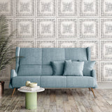 New in package! NuWallpaper NU2495 Reclaimed Tin Peel & Stick Wallpaper White & Off-White