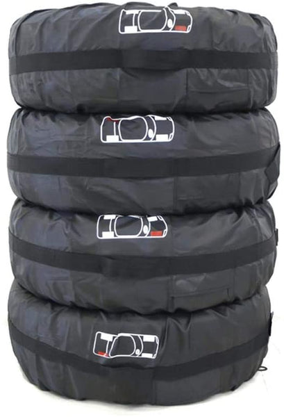 New Set of 4 windproof, waterproof and dustproof Storage Vehicle Tire Covers with Handy Handles