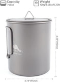 New TOAKS Titanium 750ml Pot Backpacking Camping Cup Ultralight Camping Cookware with Lid & Foldable Handle