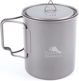 New TOAKS Titanium 750ml Pot Backpacking Camping Cup Ultralight Camping Cookware with Lid & Foldable Handle