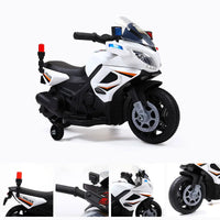 New fully assembled 6v Battery Powered Kids Ride On Police Motorcycle With Training Wheels! Ages 2-5 Yrs!