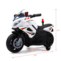 New fully assembled 6v Battery Powered Kids Ride On Police Motorcycle With Training Wheels! Ages 2-5 Yrs!