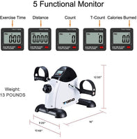 Todo mini exercise bike pedal exerciser with lcd best sale monitor for leg and arm recovery