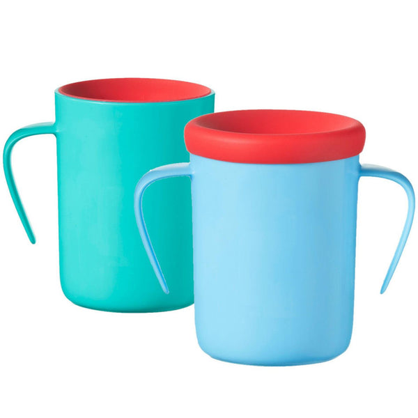 New Tommee Tippee Easiflow 360 Spill-Proof Trainer Cup w/ Travel Lids, includes 2 cups & 2 lids!