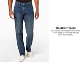 New Tommy Hilfiger Mens THD Relaxed Fit Jeans, Medium Wash, Sz 42W X 30L