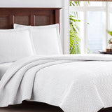 Tommy Bahama Chevron Reversible 100% Cotton 3 Piece Quilt Set, White, King! Retails $339+