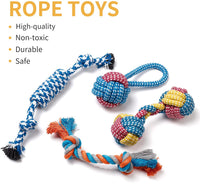 New Toozey Puppy Toys for Small Dogs, 7 Pack Small Dog Toys, Cute Calf Squeaky Dog Toys, Durable Puppy Teething Toys, Ropes Puppy Chew Toys, Non-Toxic and Safe