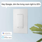 New TOPGREENER Smart Wi-Fi Dimmer Switch, Dim Lighting from Anywhere, in-Wall, Single Pole or 3-Way, No Hub Required, Works with Amazon Alexa and Google Assistant, TGWF500D