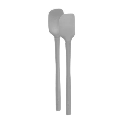 New TOVOLO FLEX-CORE ALL SILICONE MINI SPATULA & SPOONULA SET - OYSTER GREY! RETAILS $22+