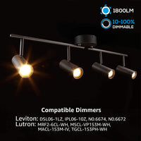 LEONLITE 28W LED Dimmable Track Light, ETL Listed 4-in-1 Ceiling Spot Lighting, 1800lm, Flexibly Rotatable Light Head, for Accent Lighting, Decorative Lighting! Retails $229 w/tax!