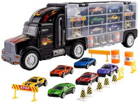 Boredum Busters Transport Carrier with 6 cars & accessories, fits 28 Cars! Age 3+ Retails $50+