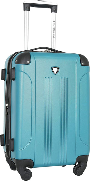 New Travelers Club 20""Chicago" Expandable Spinner Carry-On Luggage, Teal