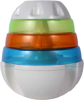 New JW Pet Company Treat Tower Toys for Pets, Large, White/Rings of Blue, Orange, Green