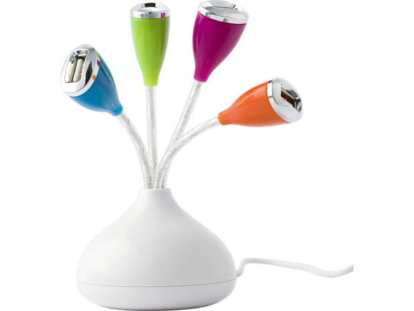New USB hub with four colourful ports