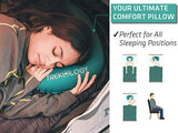 New Trekology Ultralight Inflating Travel/Camping Pillows - Compressible, Compact, Inflatable, Comfortable, Ergonomic Pillow for Neck & Lumbar Support and a Good Night Sleep While Camp, Backpacking, Black
