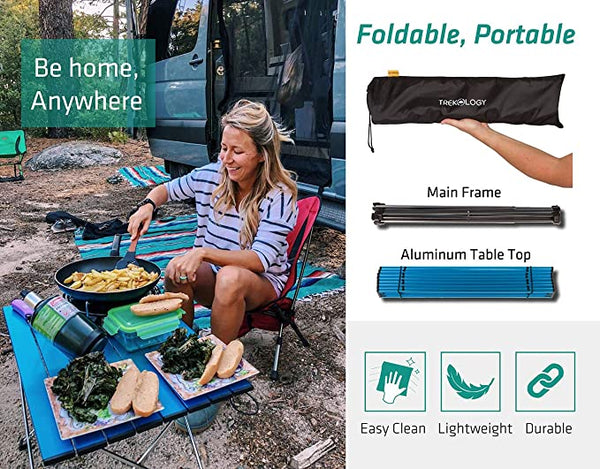 Ledeak Portable Camping Table, Small Ultralight Folding Table with
