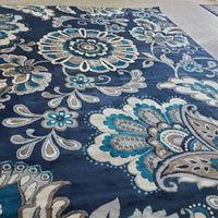 Massive 9 Ft 2 inch X 12 Ft 5 inch Home Dynamix Area Rug: Tremont Rug: HD5714-300 Navy Blue! Retails $545 W/Tax!