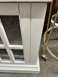 New Assembled Tresanti Sloane Side Table With Power, White! Has some cosmetic damage on door doesnt affect its use!