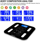 New Triomph Body Fat Scale, Digital Bathroom Scale Body Composition Analyzer with Backlit LCD for Body Weight, Fat, Water, Muscle, BMI, Bone Mass and Calorie, 10 Users, 400 lbs Fat Loss Monitor, Black