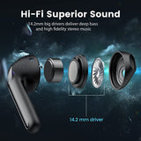 New Wireless Earbuds Truefree A1 Bluetooth Earphones Wireless Headphones with 4 Mics, Immersive Stereo Sound by 14.2mm Driver, ENC for Clear Calls, USB-C Charge, 18 Hours of Playtime, Single/Twin Mode