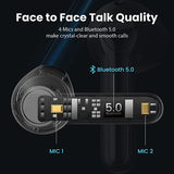 New Wireless Earbuds Truefree A1 Bluetooth Earphones Wireless Headphones with 4 Mics, Immersive Stereo Sound by 14.2mm Driver, ENC for Clear Calls, USB-C Charge, 18 Hours of Playtime, Single/Twin Mode