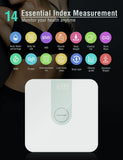 New Bluetooth BMI Digital Scale with 14 body composition analyzer with smartphone App! 396 Lb weight Capacity!! Also works as a scale without the App!