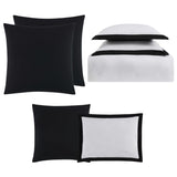 New Wayfair 7 Piece Everyday Hotel Comforter Set by Truly Comfort, Black & White Sz Queen! Reg Price $395+