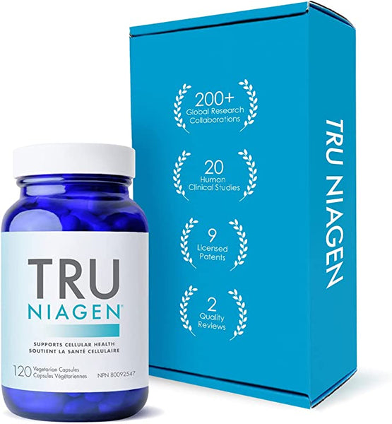 New Sealed TRU NIAGEN NAD+ Supplement More Efficient Than NMN, Niacinamide, Niacin. Nicotinamide Riboside Vitamin B3 for Cellular Health Patented Formula 120ct - 150mg (2 Months / 1 Bottle) Retails $129+