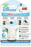 TubShroom! The Revolutionary Tub Drain Protector Hair Catcher/Strainer/Snare, White