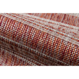 New Tuscany Geometric Power Loom Copper Area Rug, 2' X 3', Indoor/Outdoor!