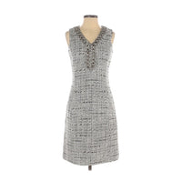 New Lands End Tweed Rhinestone Sleeveless Shift Dress PLUS Size 26W, Grey! Retails $149+