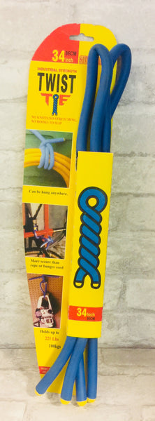 Brand new in package! Industrial strength Twist Ties 2 pack in BLUE! Each tie is 34 inches long, holds up to 221 Lbs.