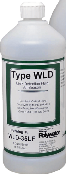 New Polywater® WLD-35LF WLD™ Leak Detector Fluid 1 Quart Bottle! Detect Gas Leaks Of Any Size In The Toughest Environments