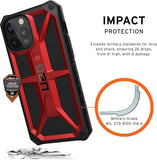 URBAN ARMOR GEAR UAG Designed for iPhone 12 Pro Max Case [6.7-inch Screen] Rugged Lightweight Slim Shockproof Premium Monarch Protective Cover, Crimson, Retails $58+