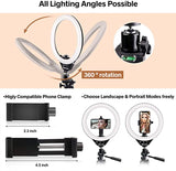 New in box! UBeesize 10’’ LED Ring Light with Stand and Phone Holder, Selfie Halo Light for Photography/Makeup/Vlogging/Live Streaming, Compatible with Phones and Cameras