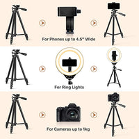 New in box! UBeesize 10’’ LED Ring Light with Stand and Phone Holder, Selfie Halo Light for Photography/Makeup/Vlogging/Live Streaming, Compatible with Phones and Cameras