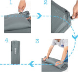 New Ubon Self Inflating Sleeping Pad Pillows Attached Mat for Camping, Grey