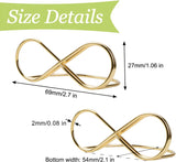 New UFURMATE Pictures Stand Clips, 12Pcs Metal Table Card Holders Unique Gold Place Cards Clip Sturdy Photo Picture Cards Display Stand for Party, Wedding, Meeting (Gold Figure 8)